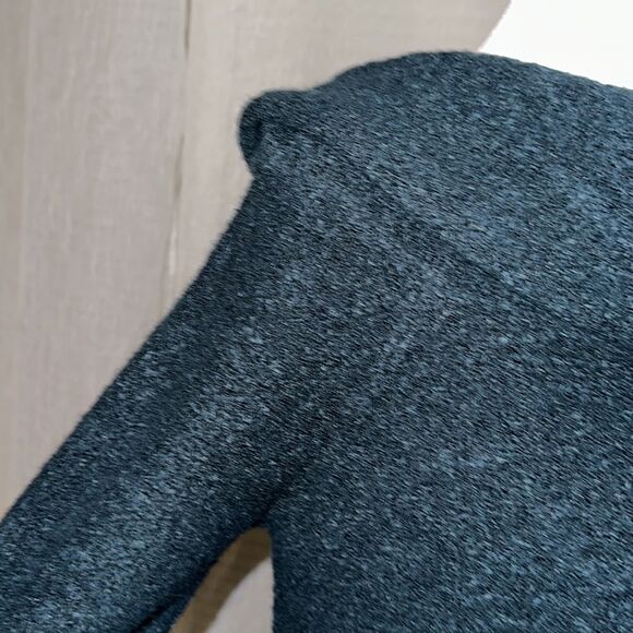 Motherhood Maternity M Winter Green Reverse Knit Boucle Cowl Neck Sweater Tunic - Picture 7 of 11